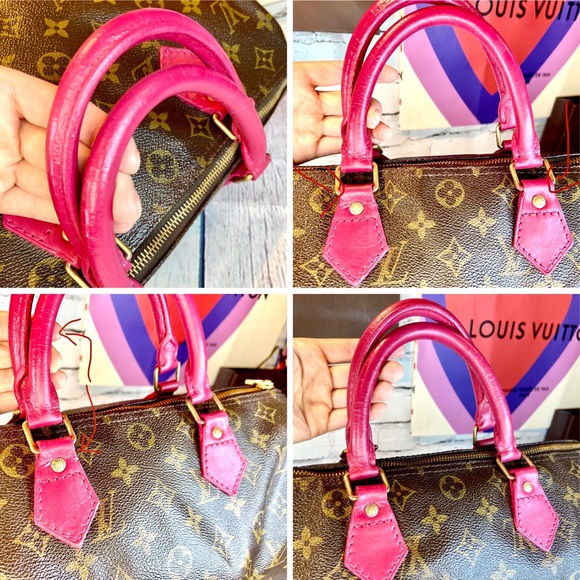 Louis Vuitton Speedy 30 custom painted with bag charm *READ DESCRIPTION* - Picture 10 of 16